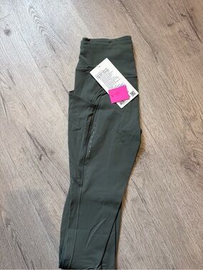 High-Waist Olive Green Leggings